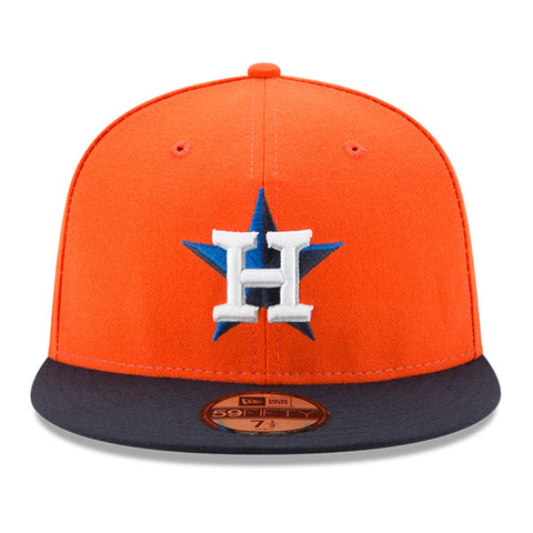 New Era 59Fifty Authentic Collection Houston Astros Alternate Hat - Orange, Navy