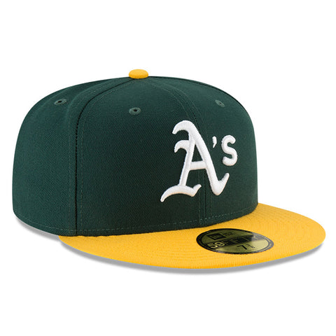 New Era 59Fifty Authentic Collection Oakland Athletics Home Hat - Green, Gold