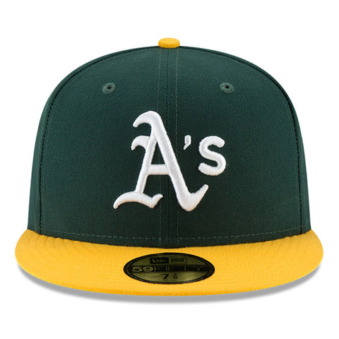 New Era 59Fifty Authentic Collection Oakland Athletics Home Hat - Green, Gold