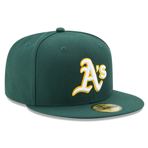 New Era 59Fifty Authentic Collection Oakland Athletics Road Hat - Dark Green
