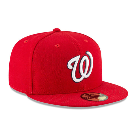 New Era 59Fifty Authentic Collection Washington Nationals Fitted Game Hat - Red