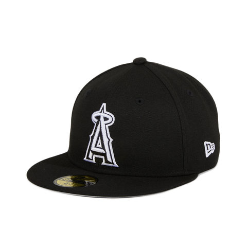 New Era 59Fifty Los Angeles Angels Hat - Black, White