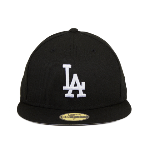 New Era 59Fifty Los Angeles Dodgers Hat - Black, White