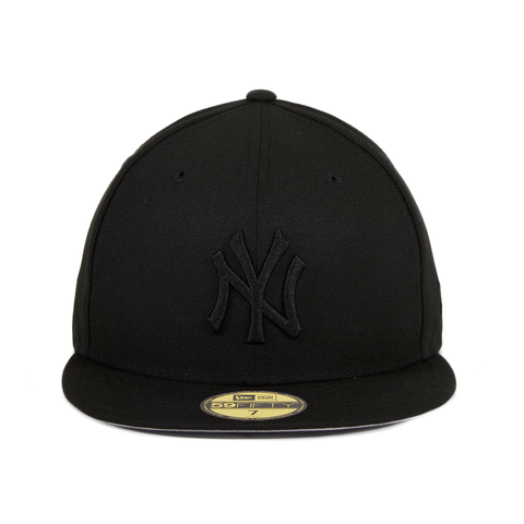 New Era 59Fifty New York Yankees Hat Black Black Hat Club
