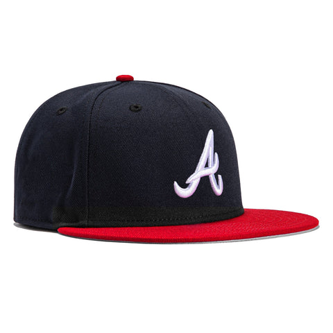 New Era 59Fifty Retro On-Field Atlanta Braves Home Hat - Navy, Red