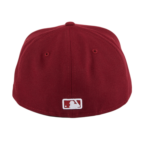 New Era 59Fifty New York Yankees Hat - Cardinal, White