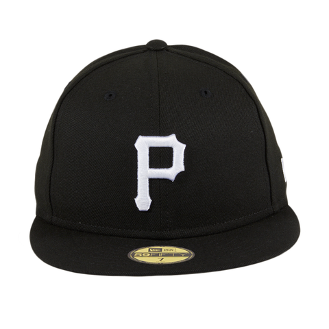 New Era 59Fifty Pittsburgh Pirates Hat - Black, White
