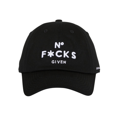 Field Grade No F*cks Given Strapback Hat - Black, White