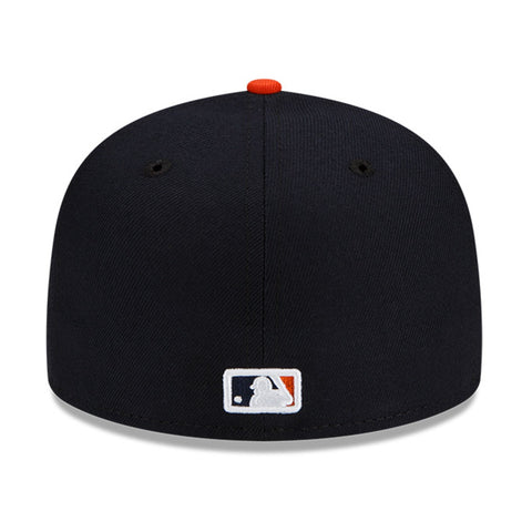 New Era 59Fifty Authentic Collection Detroit Tigers Road Hat - Navy, Orange