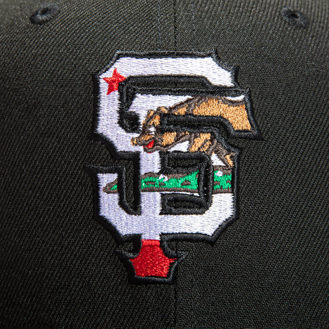 New Era 59Fifty San Francisco Giants California Flag Fill Hat - Black