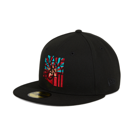 New Era 59Fifty State Forty Eight Flag Hat - Black, Teal, Sedona Red