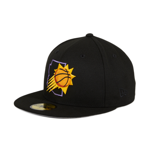 New Era 59Fifty Phoenix Suns Sun Burst State Hat - Black