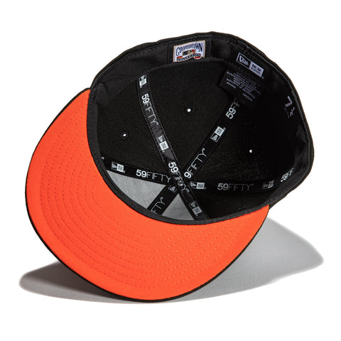 New Era 59Fifty San Francisco Giants 2010 World Series Patch Orange UV Hat - Black