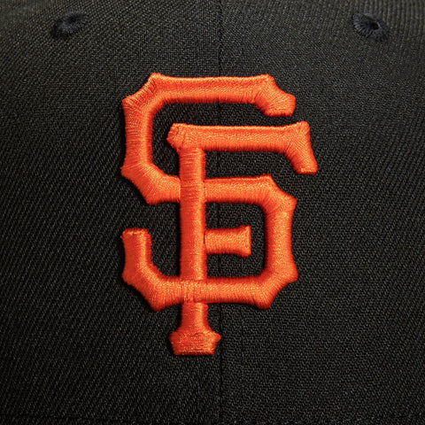 New Era 59Fifty San Francisco Giants 2010 World Series Patch Orange UV Hat - Black