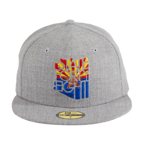 New Era 59Fifty State Forty Eight Flag Logo Fitted Hat - Heather