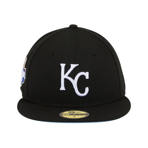 New Era 59Fifty Kansas City Royals 2012 All-Star Game Patch Light Blue UV Hat - Black, White