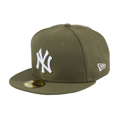 New Era 59Fifty New York Yankees Hat - Olive, White