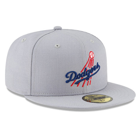 New Era 59Fifty Los Angeles Dodgers Cooperstown 1958 Hat - Gray
