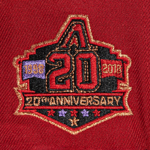 New Era 59Fifty Arizona Diamondbacks 20th Anniversary Patch Hat - Sedona Red, Black