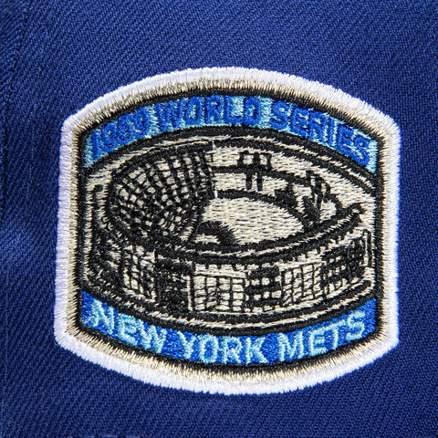 New Era 59Fifty New York Mets 1969 World Series Patch Icy UV Hat - Royal, Light Blue