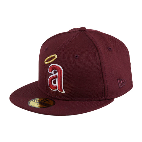 New Era 59Fifty Los Angeles Angels 35th Anniversary Patch Hat - Maroon