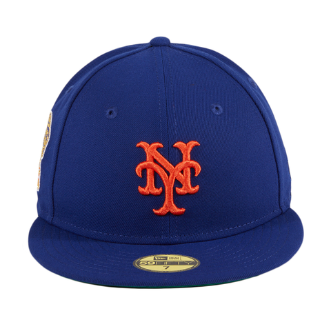 New York Knicks NBA SILHOUETTE PINSTRIPE Royal-White Fitted Hat