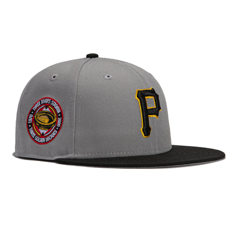 New Era 59Fifty Pittsburgh Pirates Three Rivers Stadium Patch Hat - Grey, Black