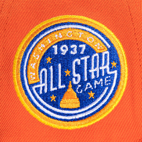 New Era 59Fifty Cereal Pack Bonus Flavors Washington Senators 1937 All Star Game Patch Hat - Orange