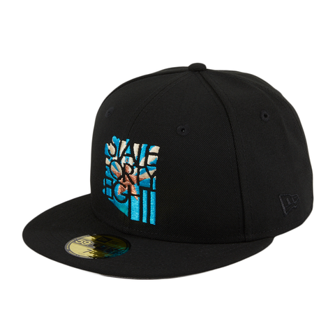 New Era 59Fifty State Forty Eight Flag Hat - Black, Neon Blue, Metallic Copper