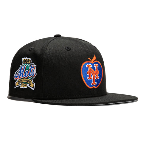 New Era 59Fifty New York Mets 40th Anniversary Patch Apple Hat - Black
