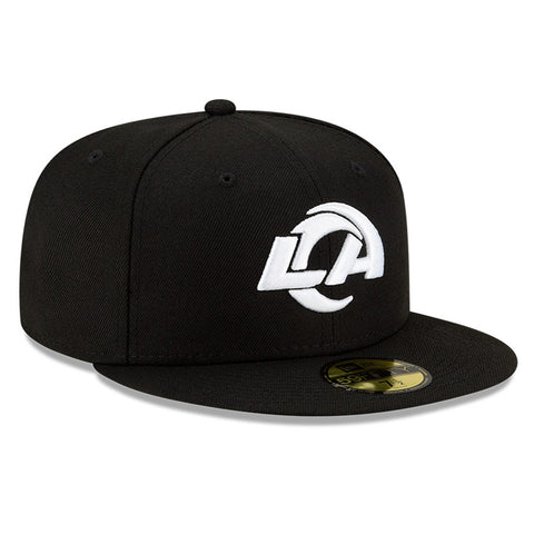 New Era 59Fifty Los Angeles Rams Hat - Black, White