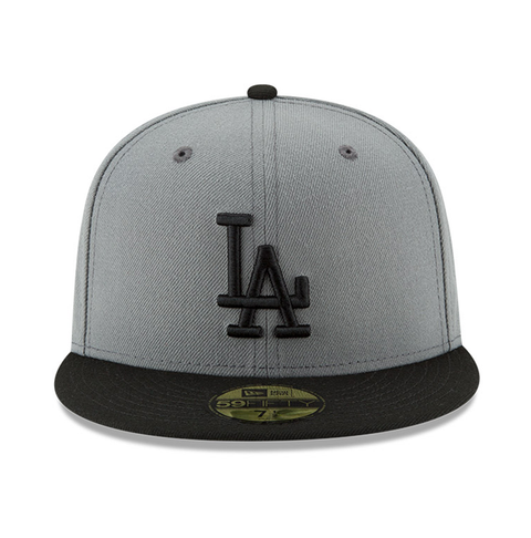 New Era 59Fifty Los Angeles Dodgers Hat - Storm Gray, Black