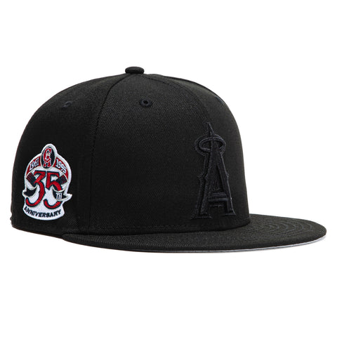 New Era 59Fifty Los Angeles Angels 35th Anniversary Patch Hat - Black, Black