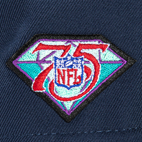 New Era 9Fifty Seattle Seahawks 75th Anniversary Patch Snapback Hat - Navy, Light Green
