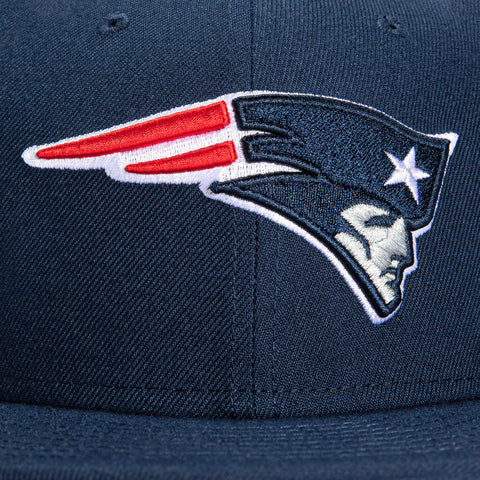 New Era 9Fifty New England Patriots 75th Anniversary Patch Snapback Helmet Hat - Navy