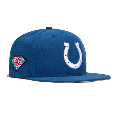 New Era 9Fifty Indianapolis Colts 75th Anniversary Patch Snapback Hat - Royal