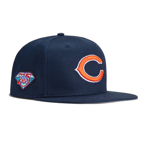 New Era 9Fifty Chicago Bears 75th Anniversary Patch Snapback Hat - Navy