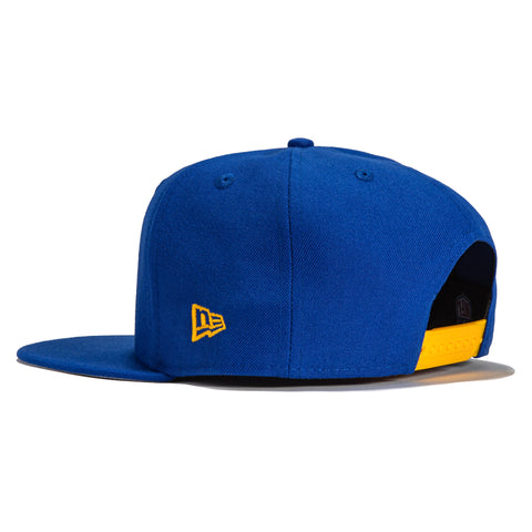 New Era 9Fifty Los Angeles Rams 75th Anniversary Patch Snapback Helmet Hat - Royal