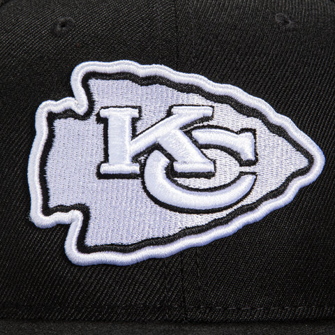 New Era 9Fifty Kansas City Chiefs 100th Anniversary Patch Snapback Hat - Black, White