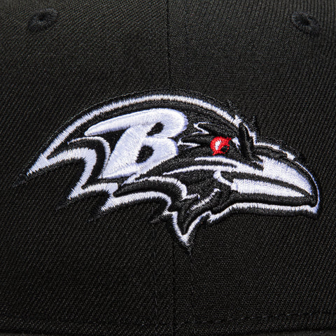 New Era 9Fifty Baltimore Ravens 75th Anniversary Patch Snapback Hat - Black, White