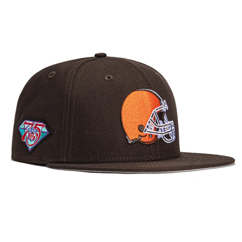 Getuigen Ontvangende machine martelen New Era 59Fifty Cleveland Browns 75th Anniversary Patch Hat - Brown – Hat  Club