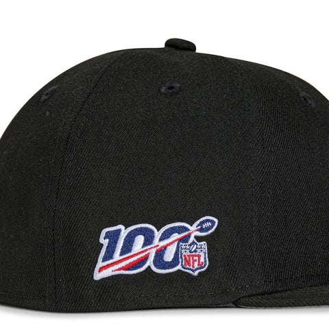 New Era 59Fifty Baltimore Ravens 100th Anniversary Patch Hat - Black