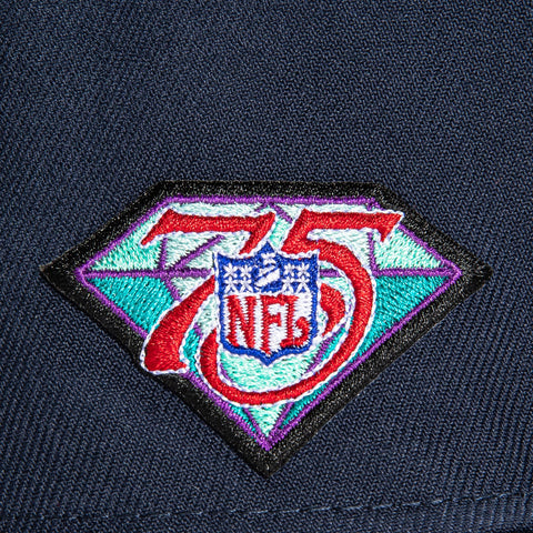 New Era 59Fifty New England Patriots 75th Anniversary Patch Hat - Navy