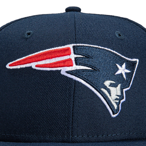 New Era 59Fifty New England Patriots Gold Logo Patch Hat - Navy