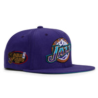 Mitchell & Ness Pop UV Utah Jazz Patch Snapback Hat - Purple