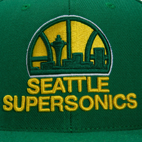Mitchell & Ness Pop UV Seattle Sonics Patch Snapback Hat - Kelly