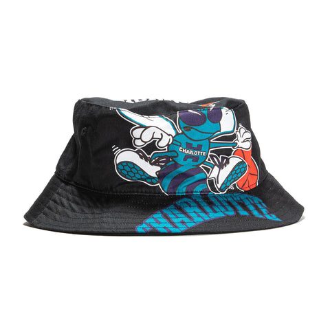 Mitchell & Ness Cut Up Charlotte Hornets Bucket Hat - Black