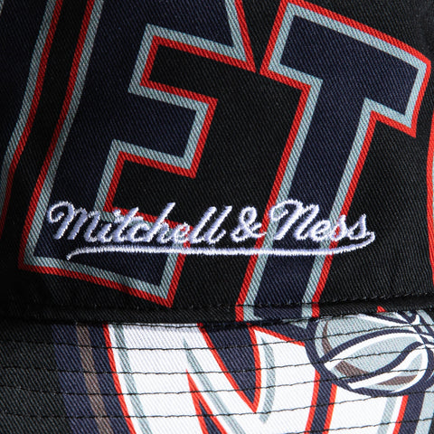Mitchell & Ness Cut Up Brooklyn Nets Bucket Hat - Black