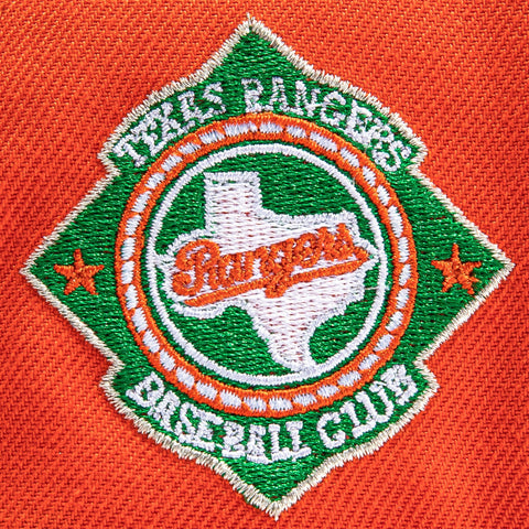 New Era 59Fifty Snack Texas Rangers Arlington Stadium Patch Hat - Orange