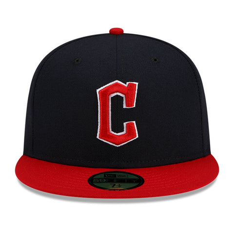 New Era 59Fifty Authentic Collection Cleveland Guardians Home Hat - Navy, Red